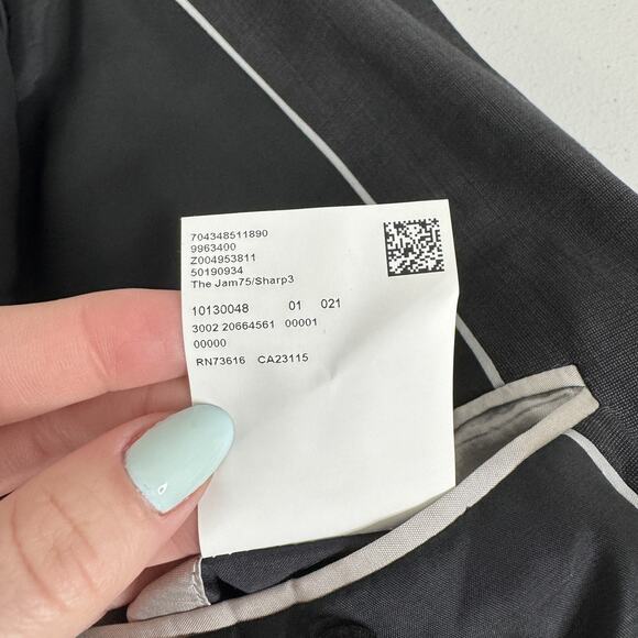 Hugo Boss Blazer Mens 36R Gray Wool Sharp3 Jam75 Suit Jacket Sport Coat Formal - Picture 16 of 16